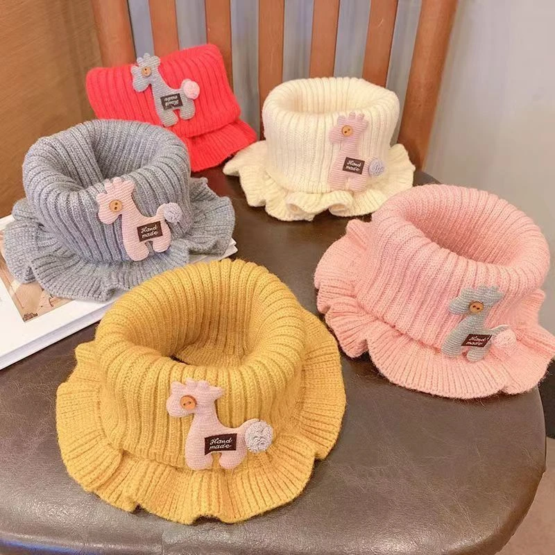 宝宝围巾冬季保暖可爱女童秋冬薄款脖套男童女冬针织春秋儿童围脖