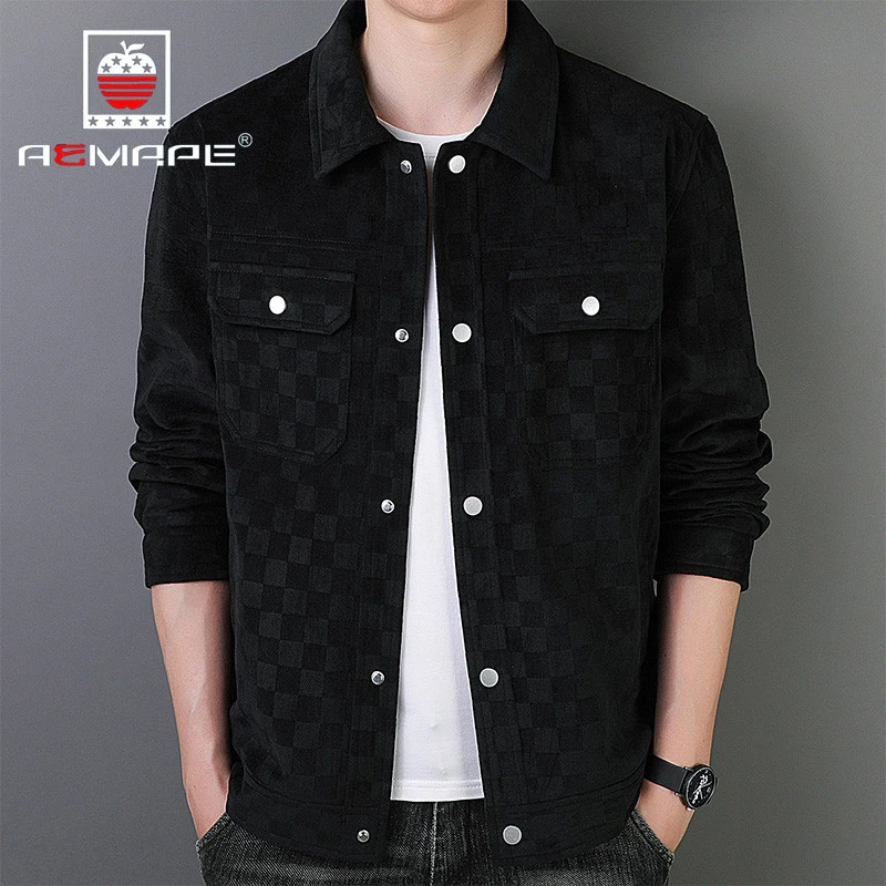 2024翻领春秋季薄款新款夹克男士潮流休闲外套时尚爆款外穿男装