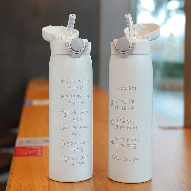 水杯女ins吸管杯2023新款水杯保温杯女生高颜值儿童保温水杯水壶