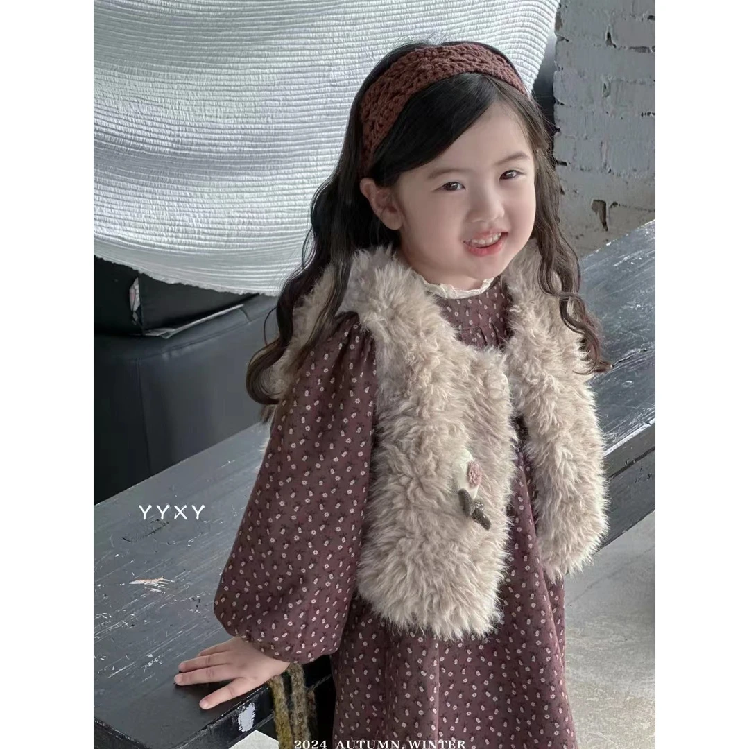 呦呦小伊·冬~碎花两件套连衣裙82216