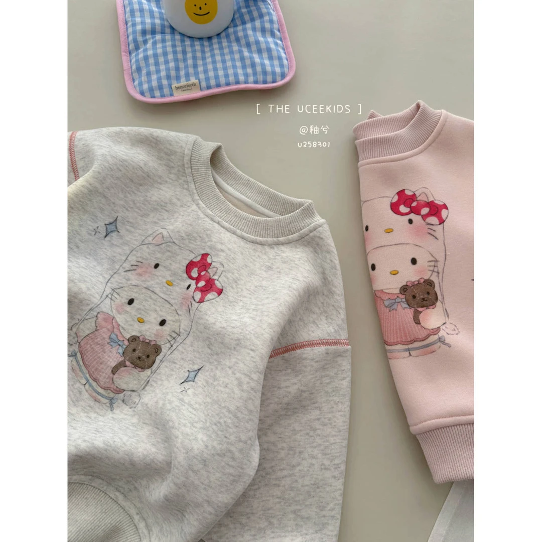 釉兮~卡通猫猫卫衣U258301