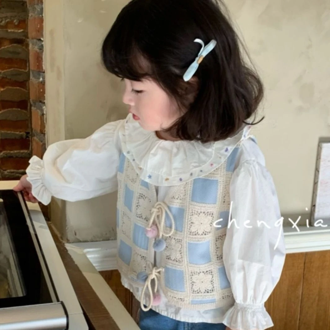 CXQ~马甲娃娃衫套装3011