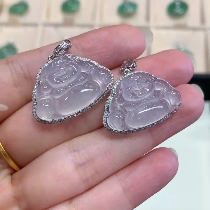 翡翠佛公吊坠(不含链)-18K金-多样性发其一SS182|CXQ21