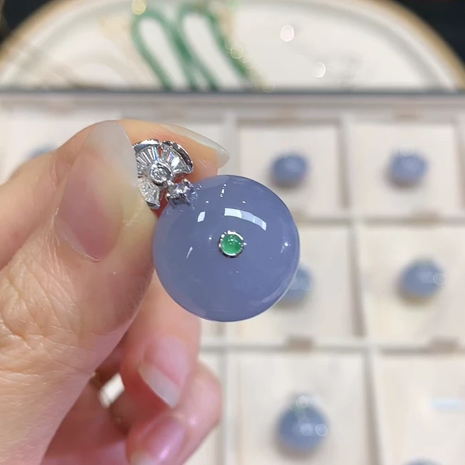 翡翠平安扣吊坠-18K金-ZF243多样性发货-JM|CXQ21