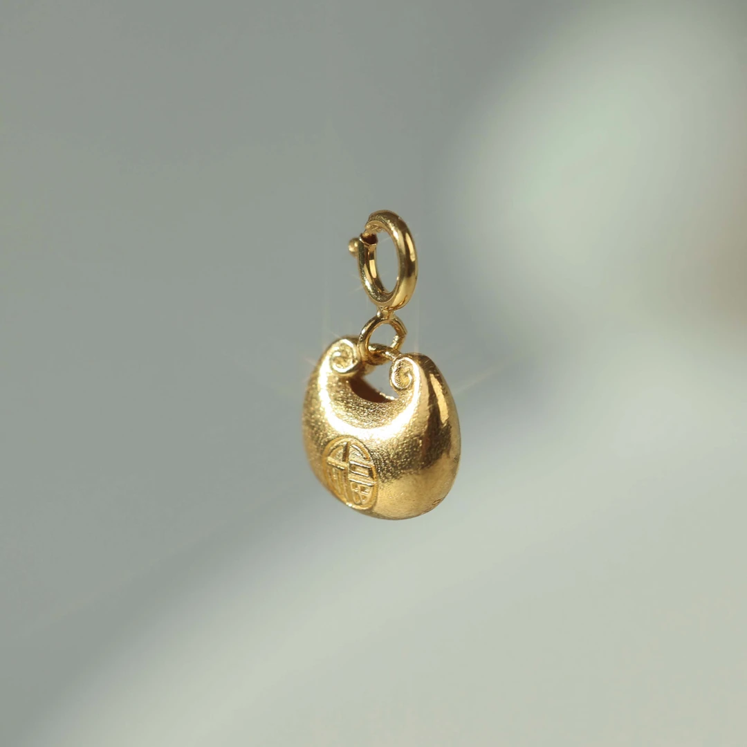 【小福袋】素金福锁小锁包-18K-FF248|BKJ2