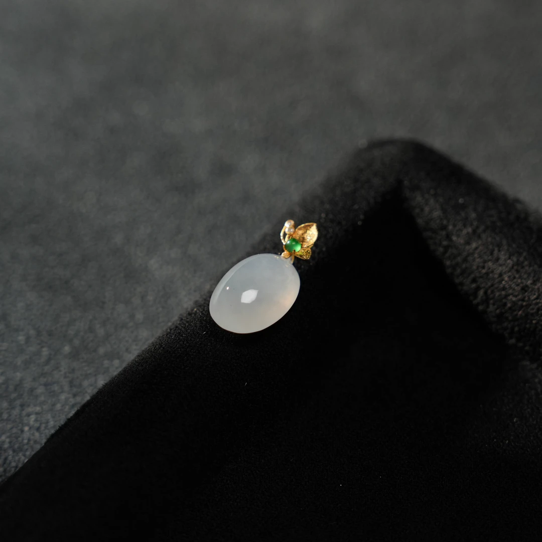 翡翠吊坠-18K金-WXY32-BK|CXQ21