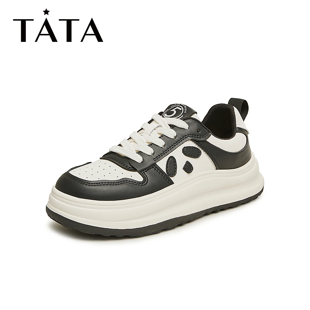 Tata/他她软面秋商场同款时尚百搭厚底休闲板鞋女新款WC801CM3