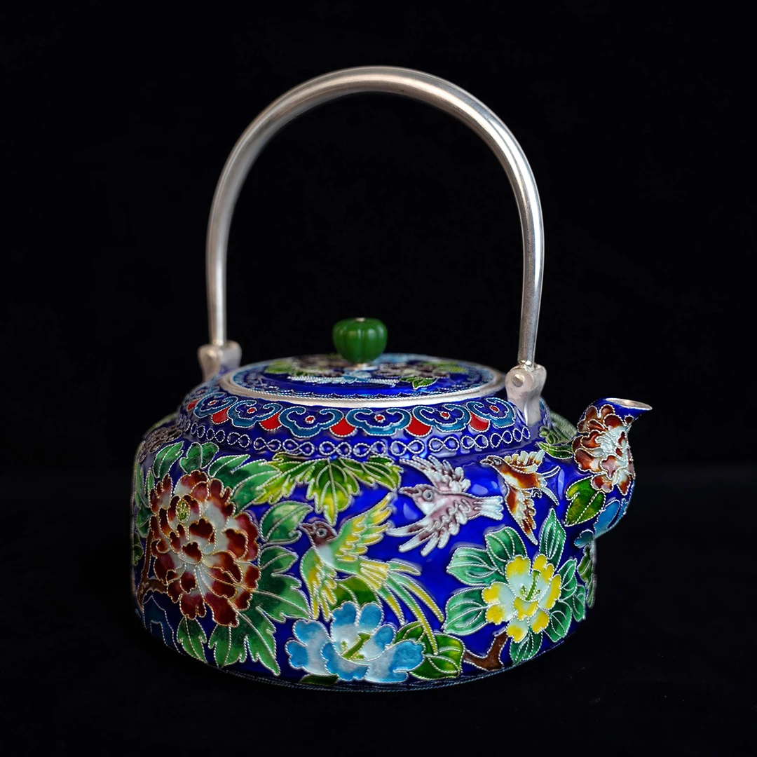 百鸟朝凤 掐丝珐琅烧水壶