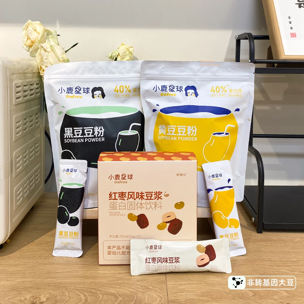 【双12 全家福】断糖谷 小鹿星球 黄豆/黑豆/红枣豆浆粉