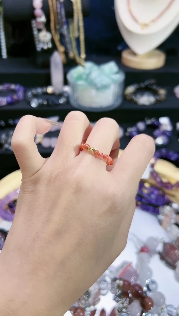 【闪购商品】南红玛瑙戒指未镶嵌32颜色微差多样性发货发其一