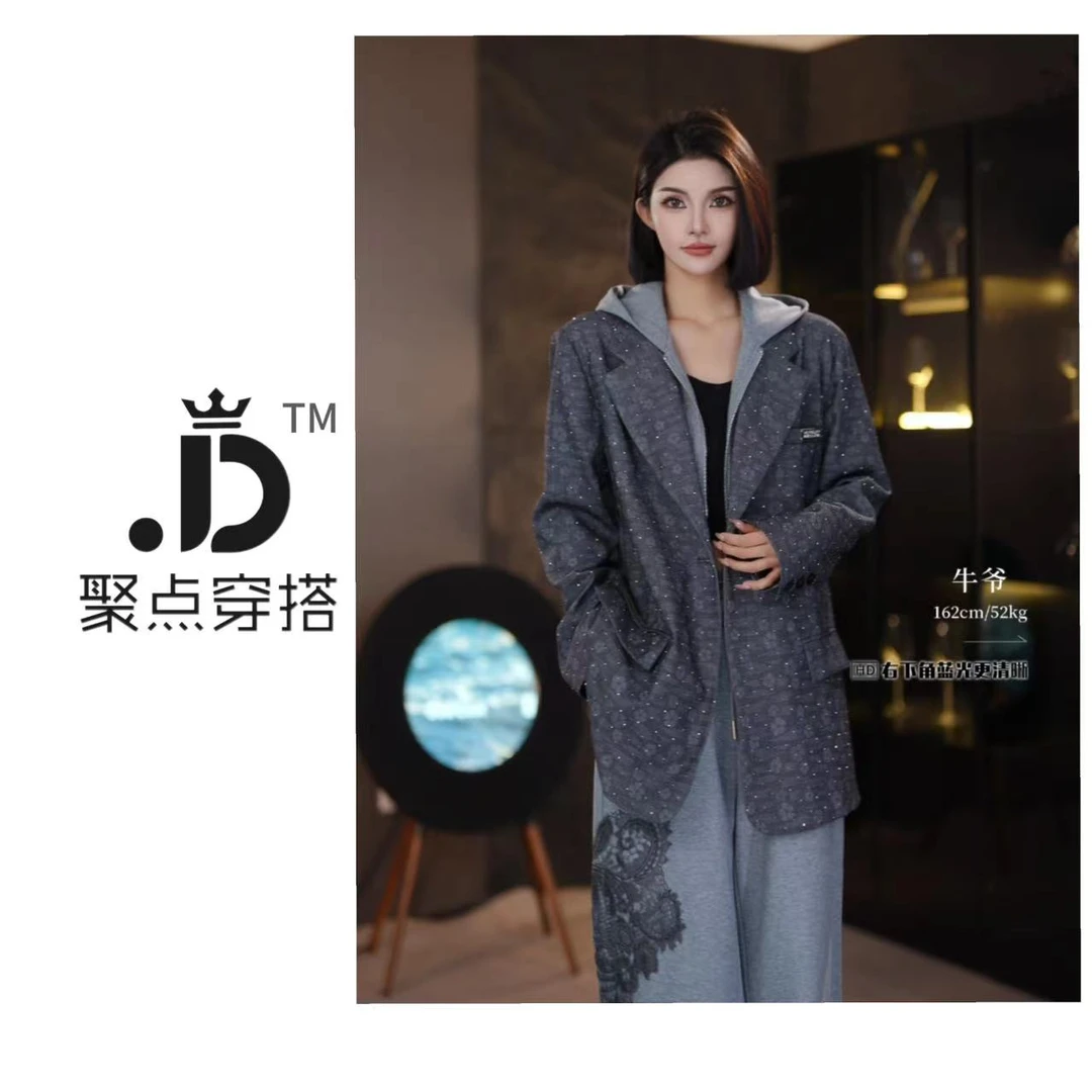 JUDIAN-【闪亮风华】时尚宽松户外假两件西装8jd93367