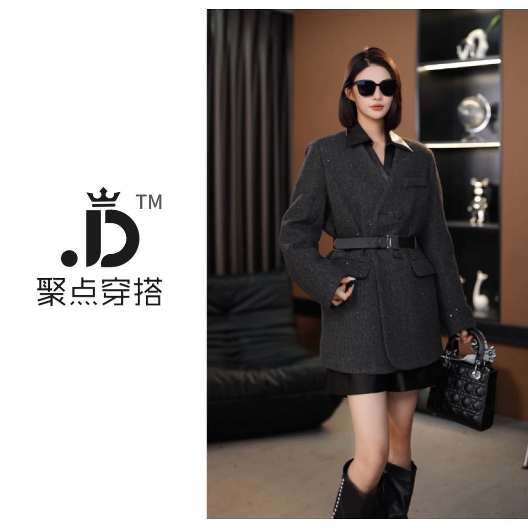 JUDIAN-【鎏金岁月】冬季加绒加厚气质羽绒外套8jd743257