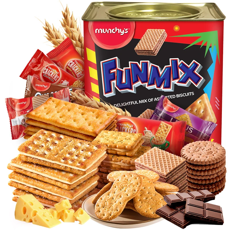 【进口礼罐】马奇新新六种什锦饼干礼罐酥脆美味健康零食礼罐700g