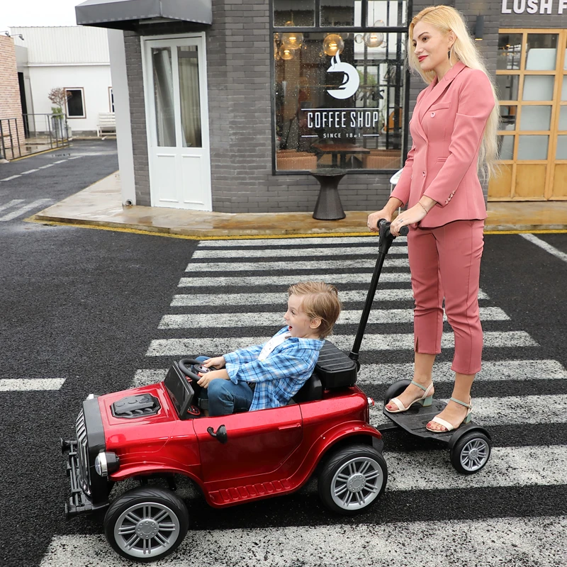 儿童电动汽车四轮遥控可坐男女孩宝宝玩具车大人亲子互动溜娃神器