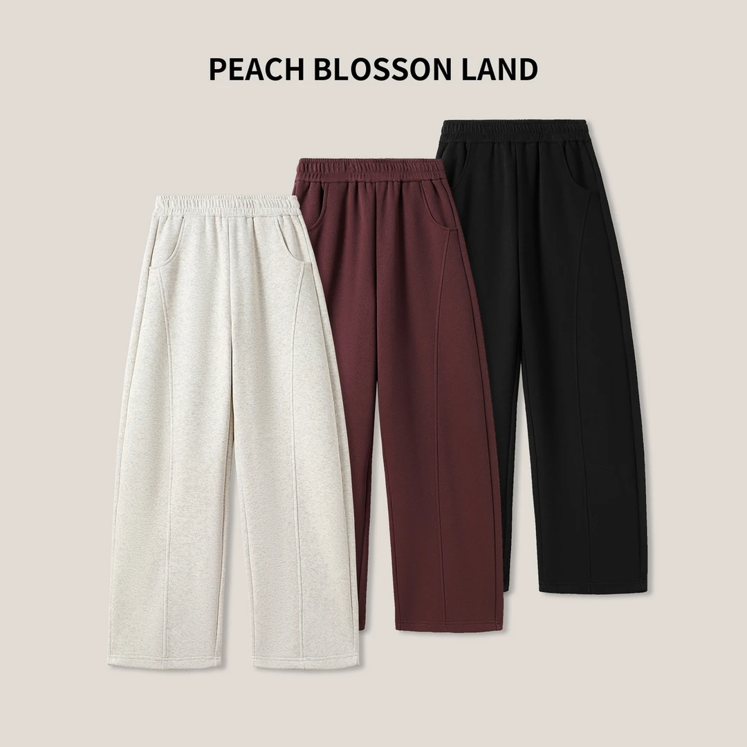 钢弹妹妹 女式百搭松紧腰弯刀裤 休闲裤卫裤SS23232