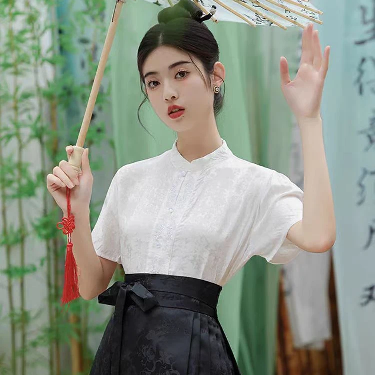 2024网红爆款【春涧海棠】套装上衣复古风气质少女游园打卡显瘦