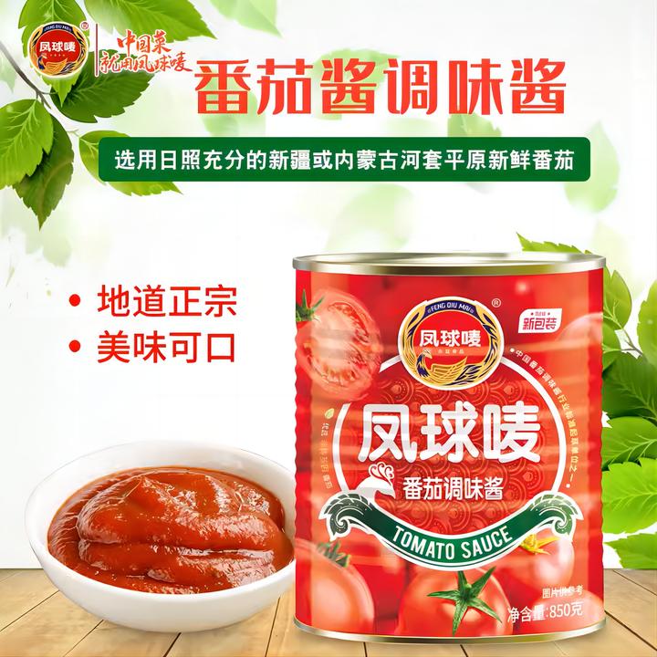 凤球唛番茄酱调味酱新疆番茄酱850g色拉酱批发厂家直销番茄沙司