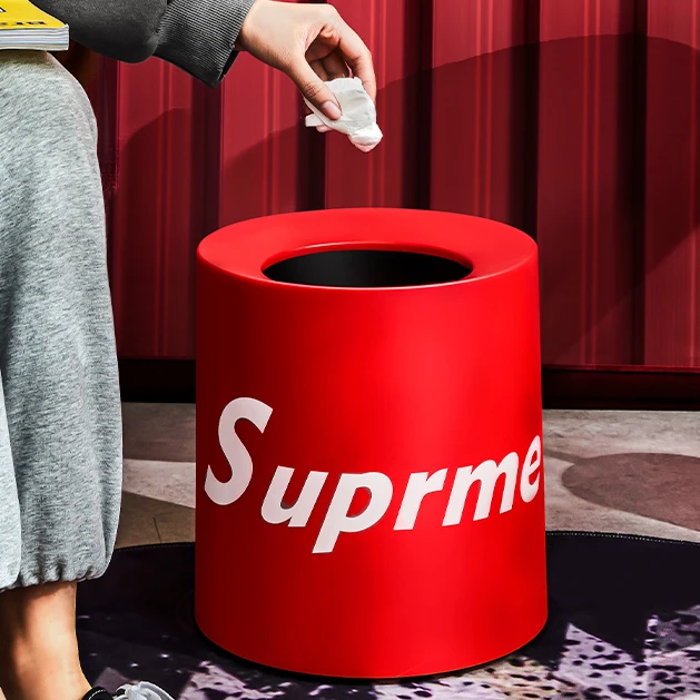 垃圾桶家用厕所卫生间双层厨房大容量废纸篓客厅办公室加厚收纳桶