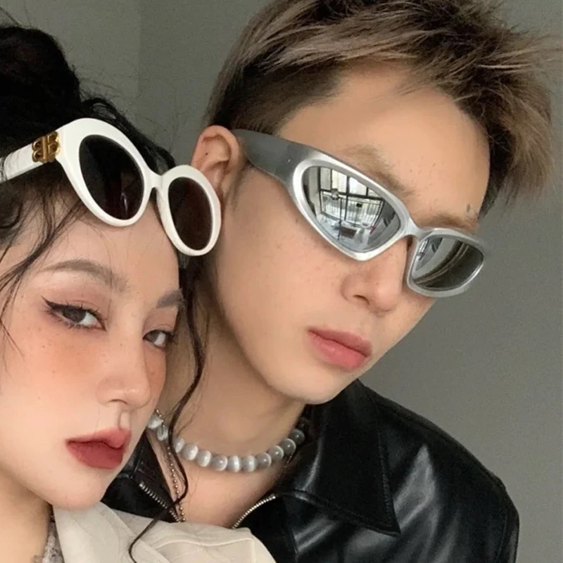 欧美风ins超火未来感银色墨镜中性y2k辣妹拍照太阳眼镜遮阳防晒