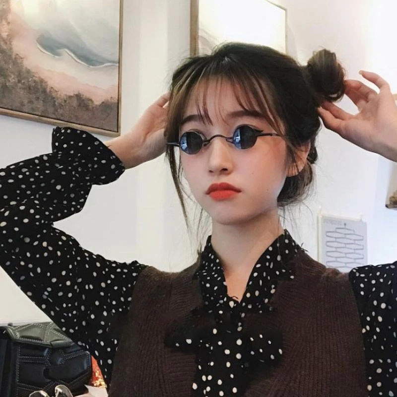 迷你小眼镜男潮小镜片墨镜圆形复古小框眼睛网红大佬个性太阳镜女