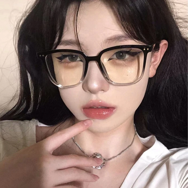 黑框眼镜近视女防蓝光可配有度数素颜神器眼镜框架大脸显瘦韩版潮
