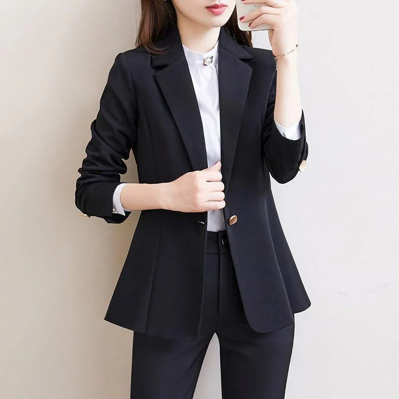 韩版小西装外套春秋胖mm职业装女高端200斤大码女士修身西服正装