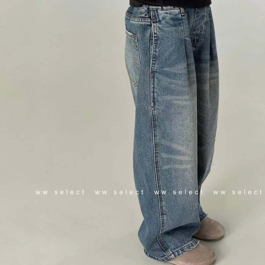 【港风牛仔】亲子抓绒牛仔裤M207