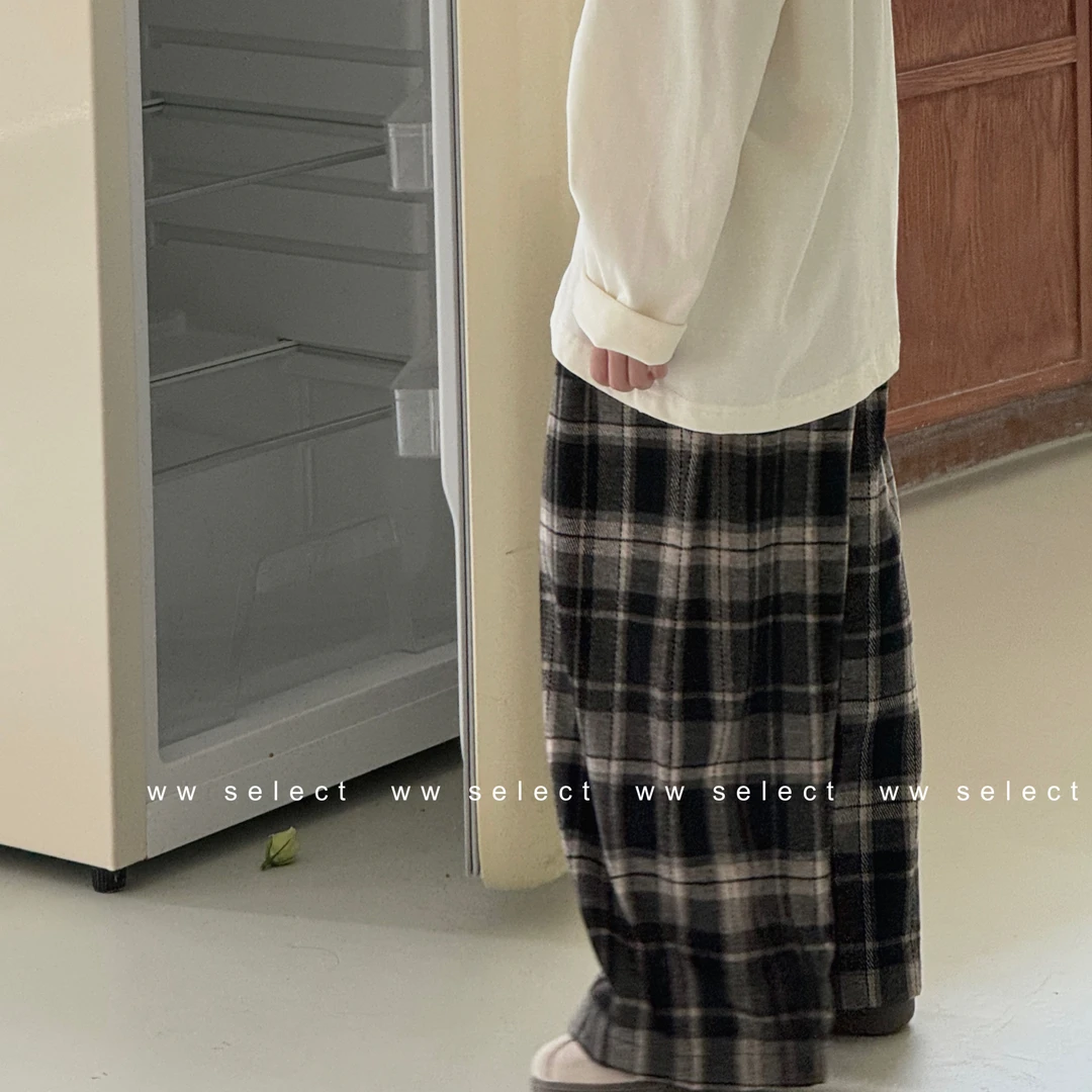 【大格子】亲子直筒裤M184