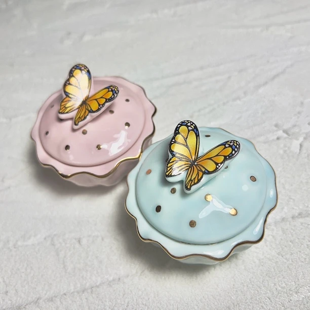 美甲小水碗打磨头消毒碗储存罐彩色密封