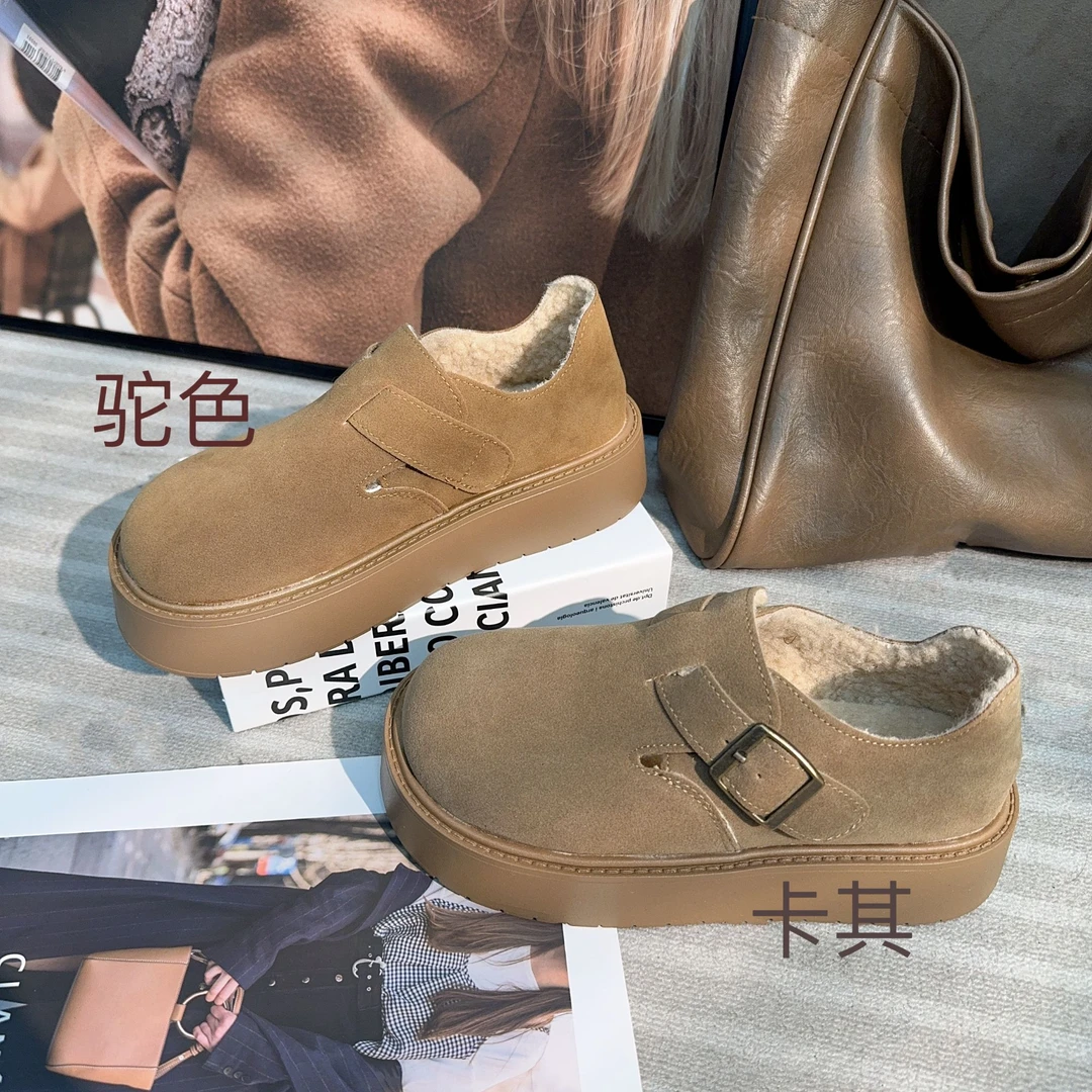 【静静衣橱】2024秋冬新款复古加绒女时尚休闲百搭舒适博肯鞋901-1
