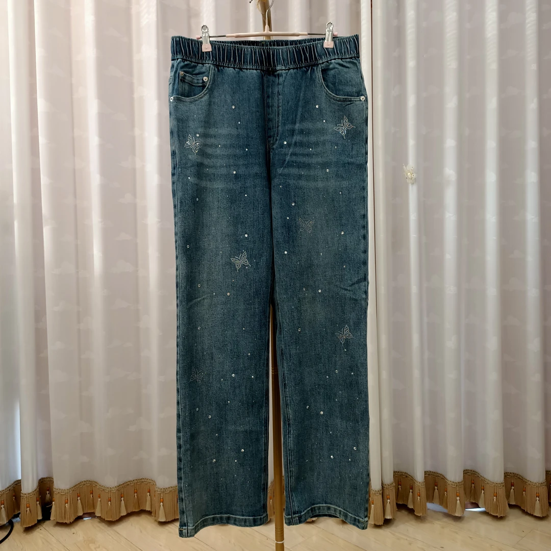 胖人坊大码女装牛仔裤01245