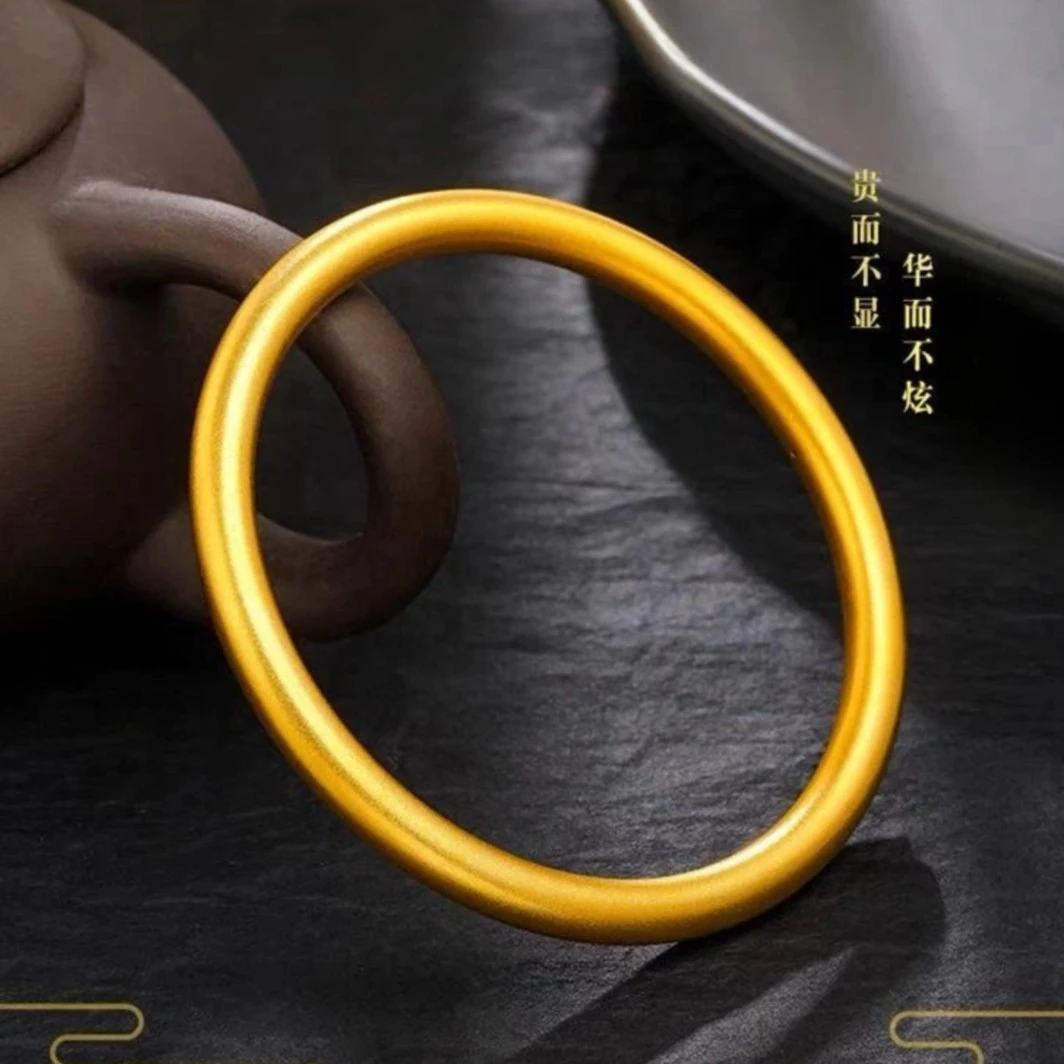 [专柜直发]设计师款传承古法素圈手镯实心百搭