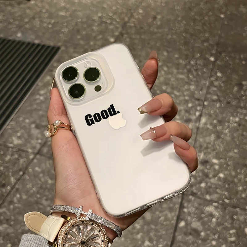 Good苹果15手机壳13简约iPhone14promax创意11防摔12pro个性xsmax