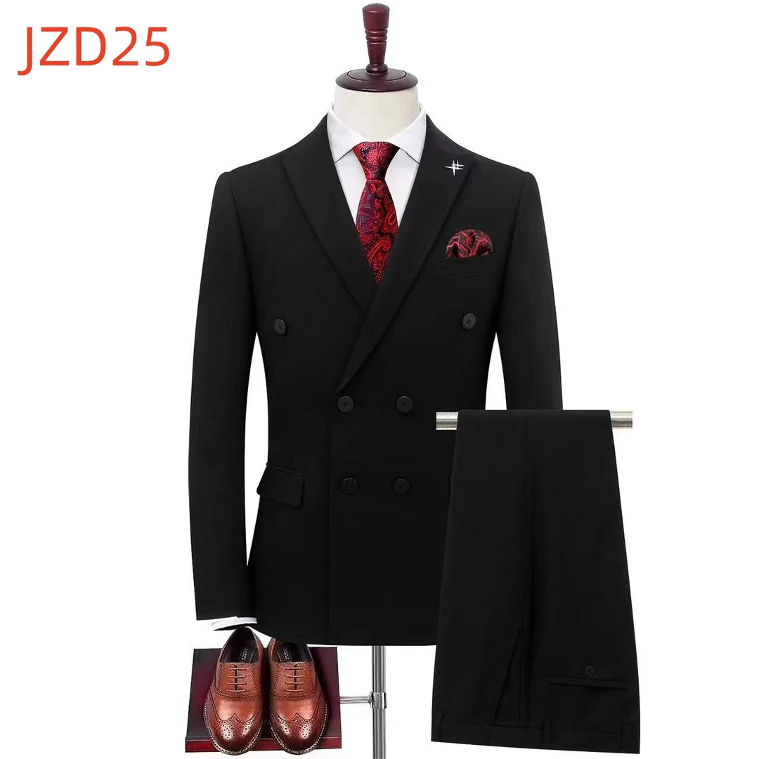 男士礼服定制西服男装婚礼修身结婚外套英伦韩版黑色