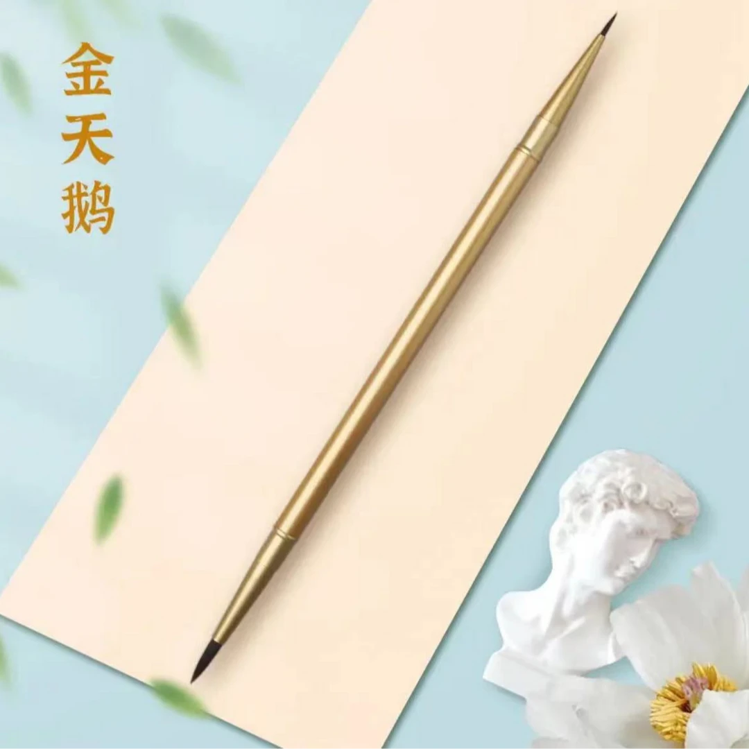 【指画】金天鹅数字油画专业画笔勾线丙烯画丝滑毛笔毛绘画笔桃夭