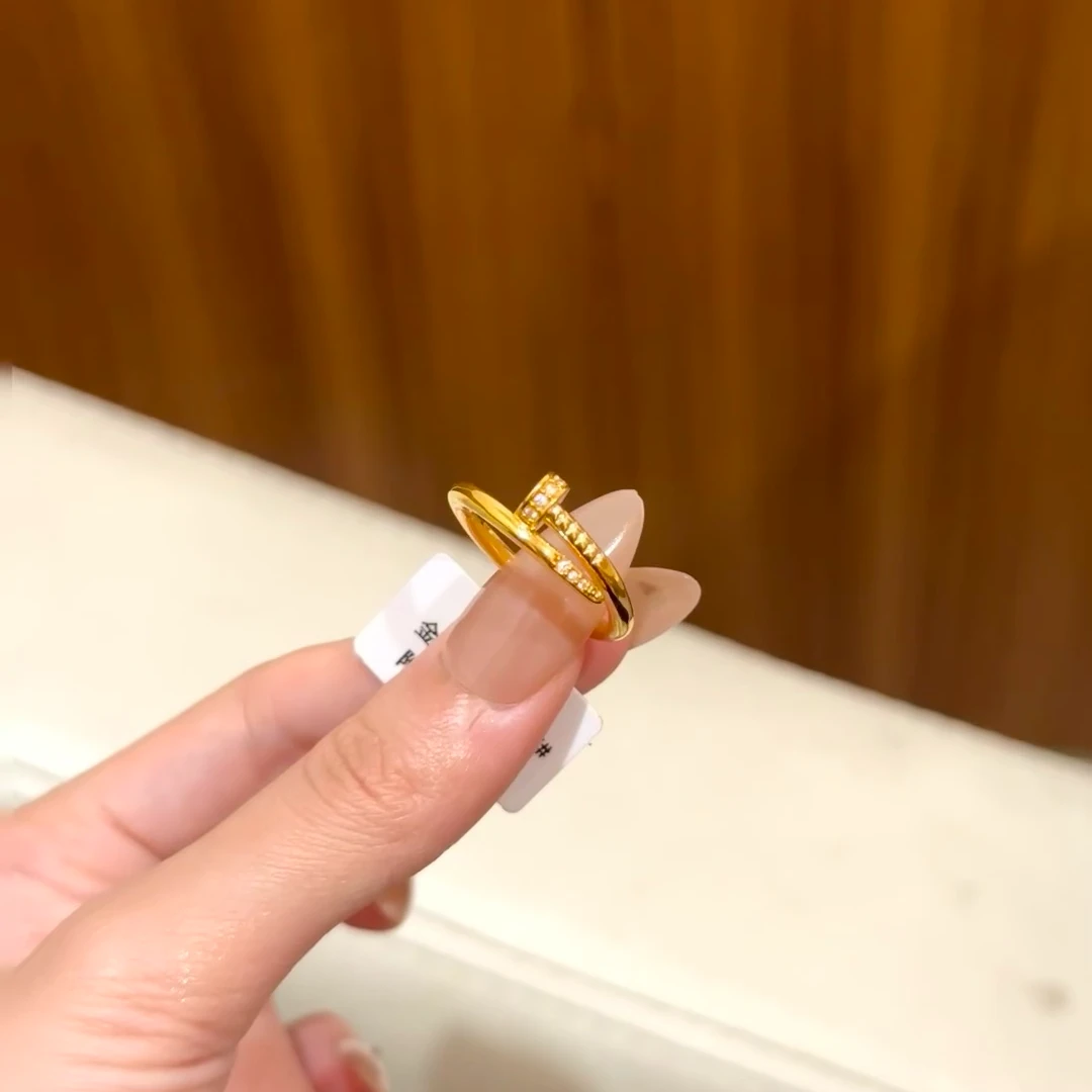 「MJ」足金999 钉子 5D黄金戒指