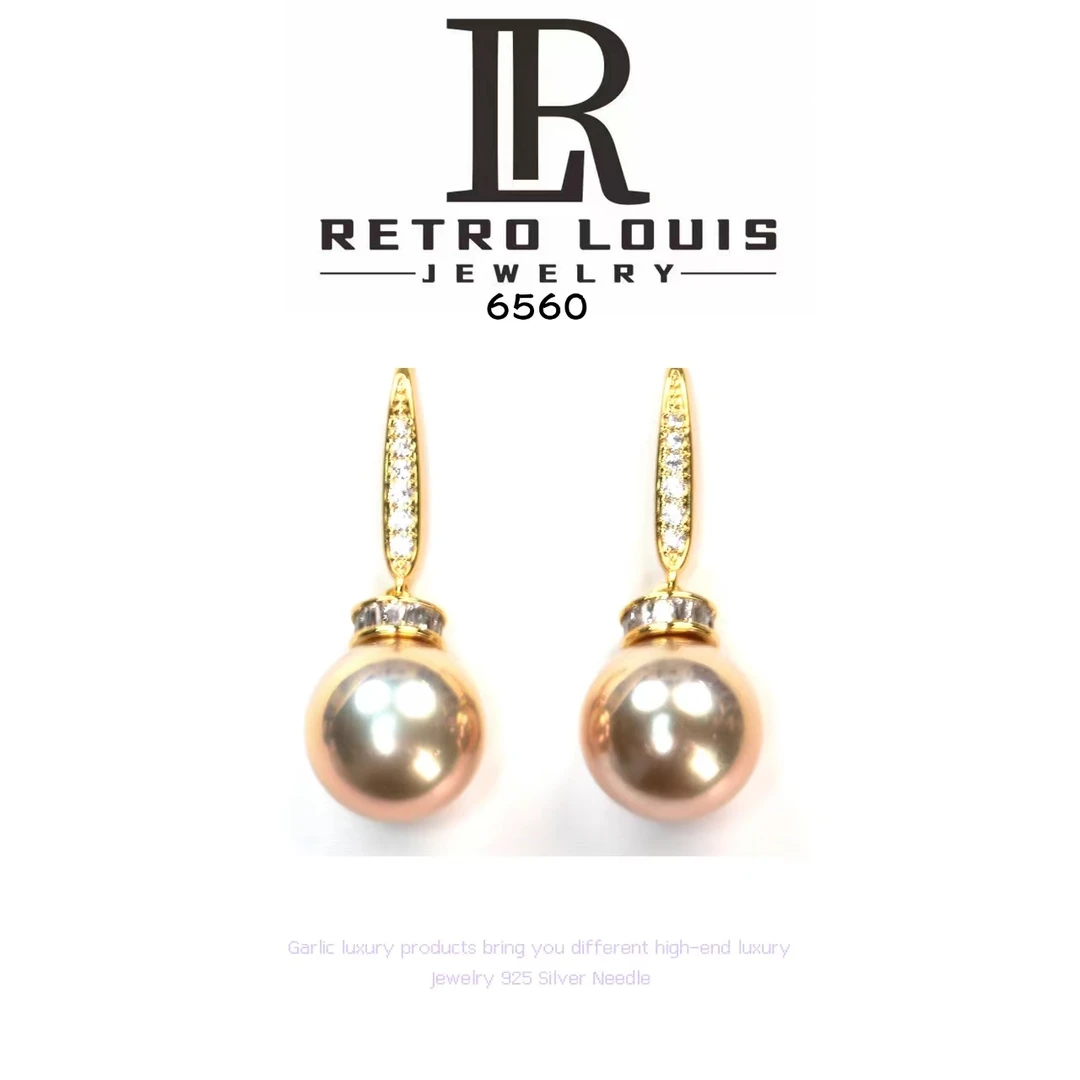 铜合金耳饰 RETRO LOUIS设计师款耳饰~6560