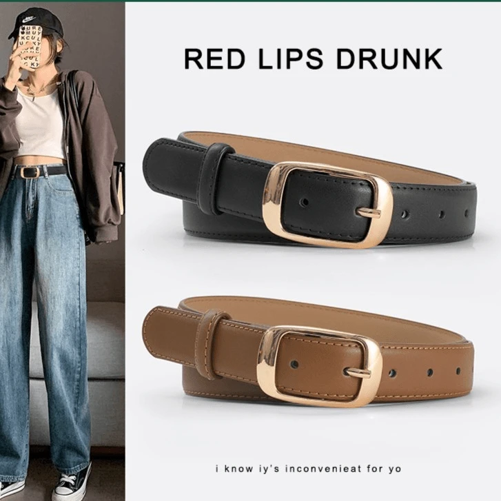 【麦小登专属】女士真皮时尚百搭高级感腰带女装饰配西装牛仔裤