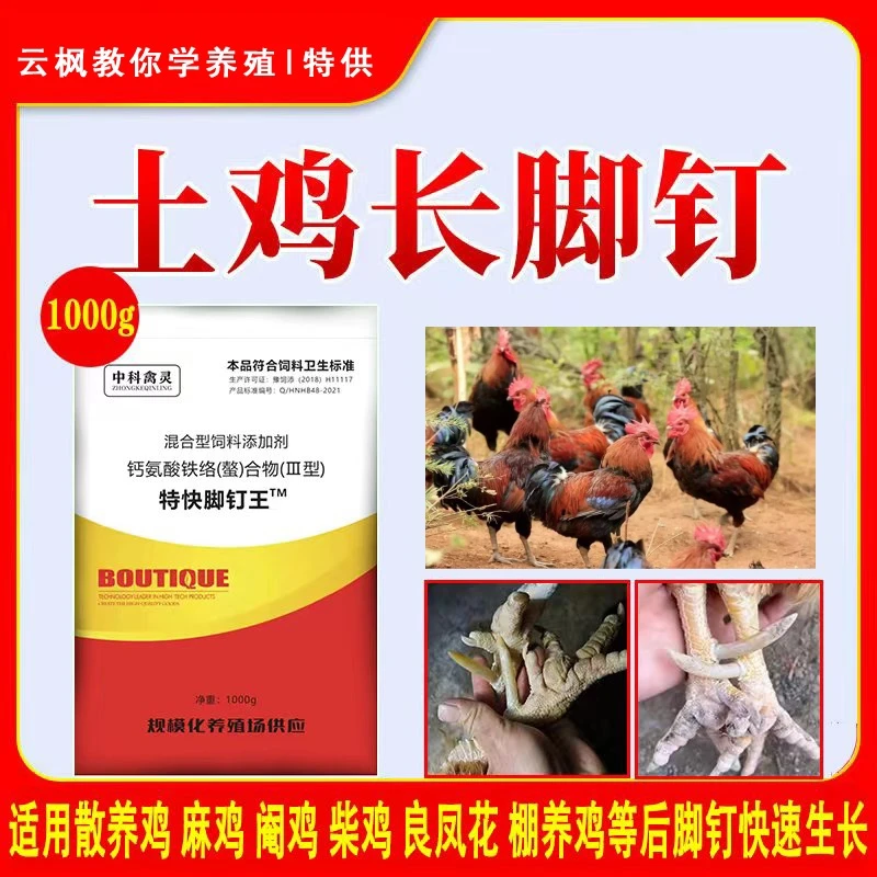特快脚钉王长脚钉长脚蹬子长飞爪脚钉宝益生素饲料添加剂禽用现货