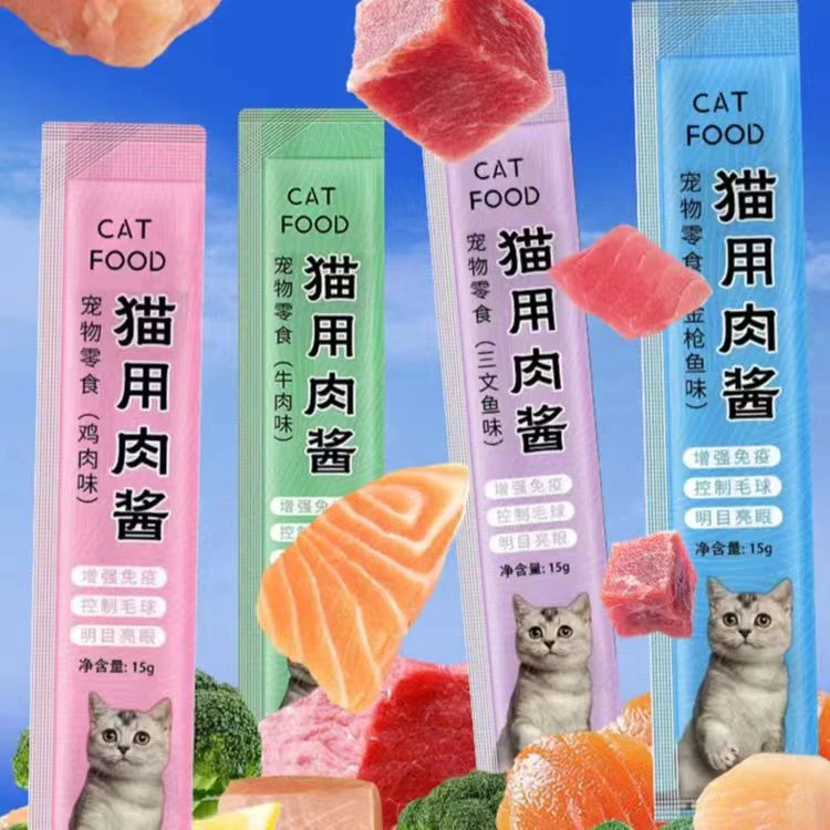 奖励猫咪幼猫成猫湿粮流食鸡肉猫条增肥发腮营养三文鱼金枪鱼