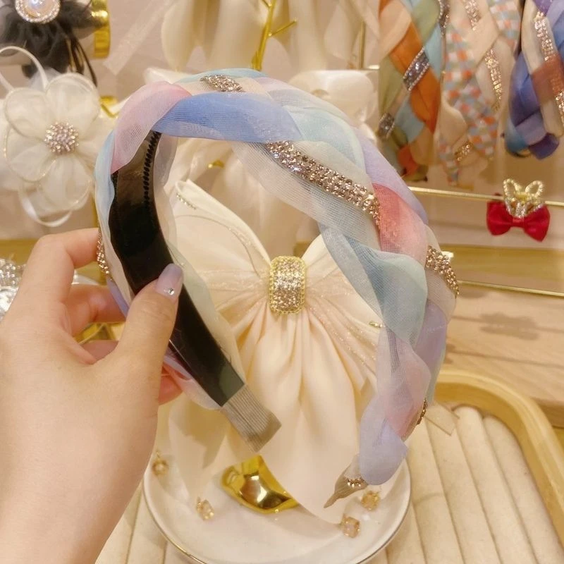头饰发箍女款2024新款外出百搭发卡高颅顶头箍高级感洗脸专用发G