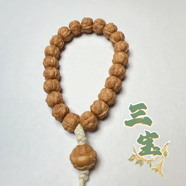 三寶猴头-【禅宗 手持】手工猴头核桃 禅宗+雕刻 手持