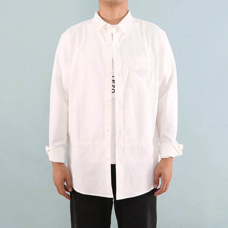 LEZO乐周时尚秋冬款男装长袖净色衬衫L3303015
