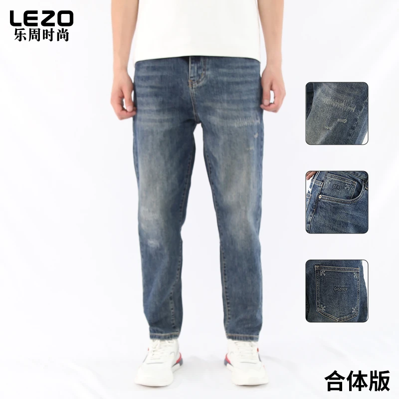 LEZO乐周时尚男装牛仔十分裤L3328012