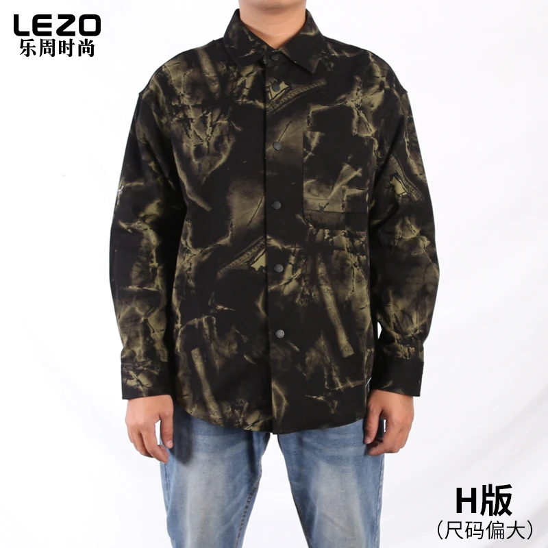 LEZO乐周时尚秋冬款男装长袖花衬衫L24303025