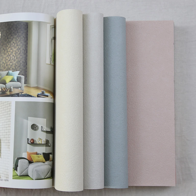 日本进口SANGRTSU日式风浅灰色灰蓝色米白色简约卧室客厅书房墙纸
