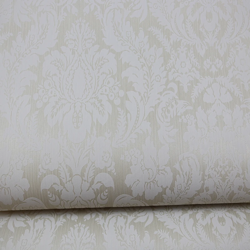 一诺进口墙纸现货清仓欧式大马士革立体发泡卧室客厅书房满铺壁纸