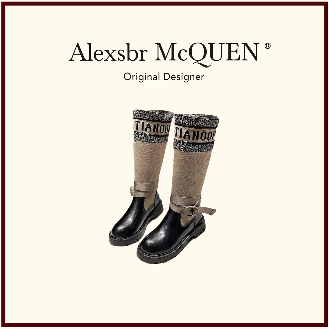 2024新款英伦风秋季爆款长靴骑士外穿轻便洋气长筒靴F7-1