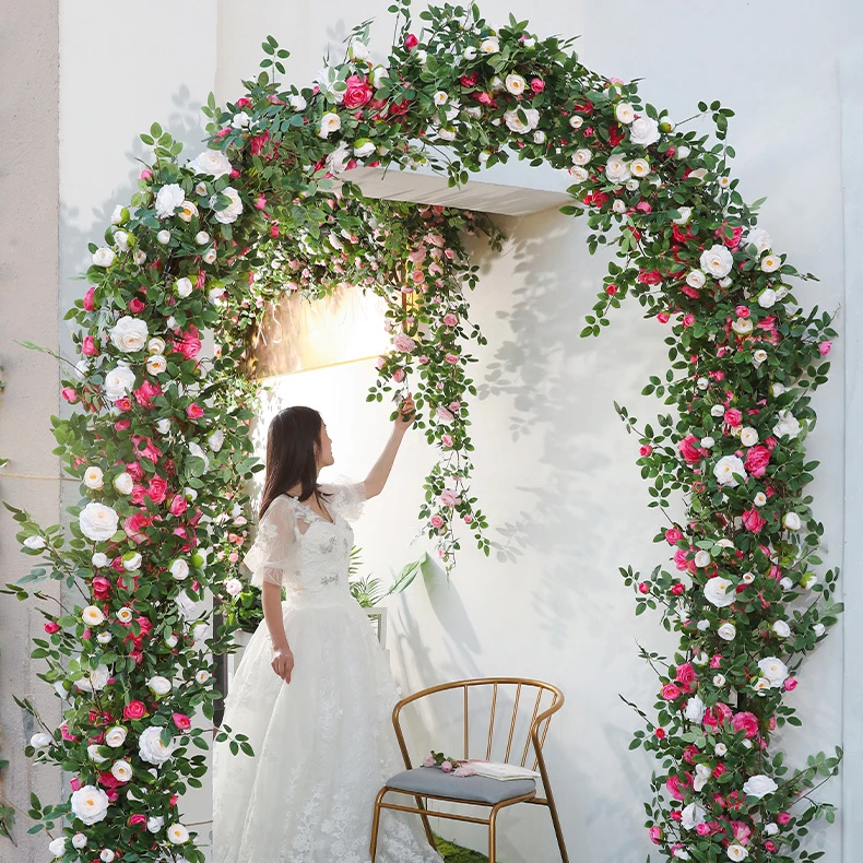 仿真花玫瑰花藤绿植藤蔓门头拱门装饰阳台空调管道遮丑美化藤条。
