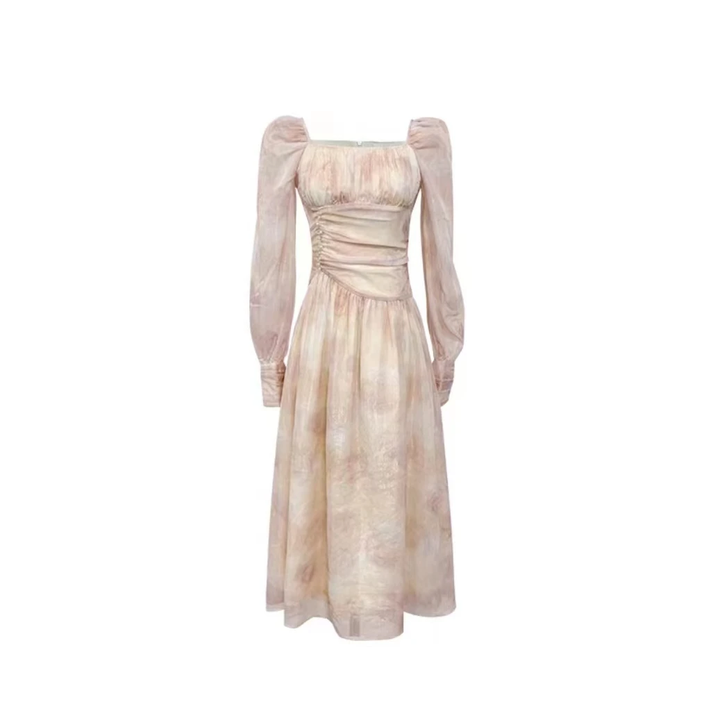 依漾1-【钟情于你】2023年秋冬新款显瘦收腰连衣裙-37135K